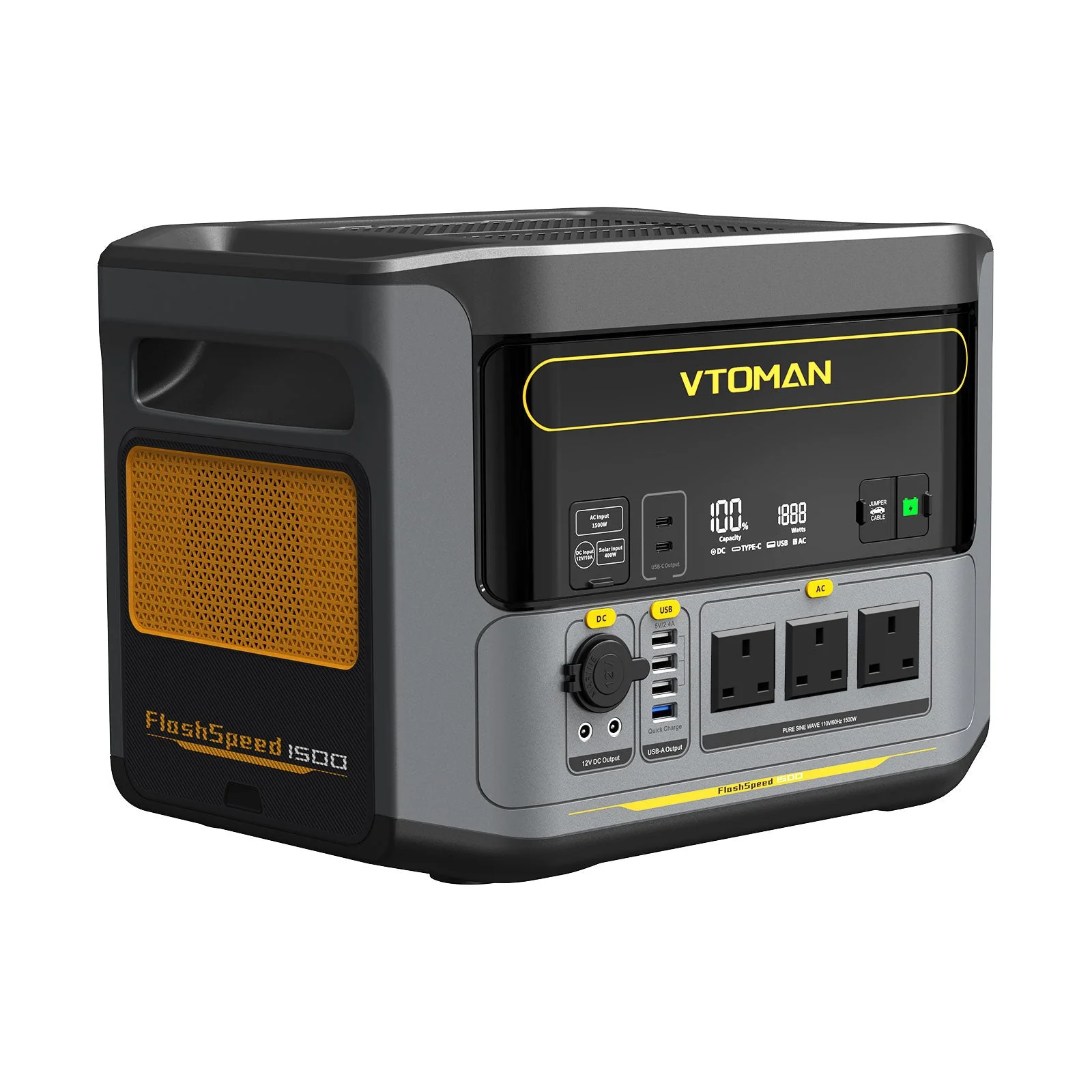 VTOMAN FlashSpeed 1500W/1548Wh 200W Pro Solar Generator - Image 3