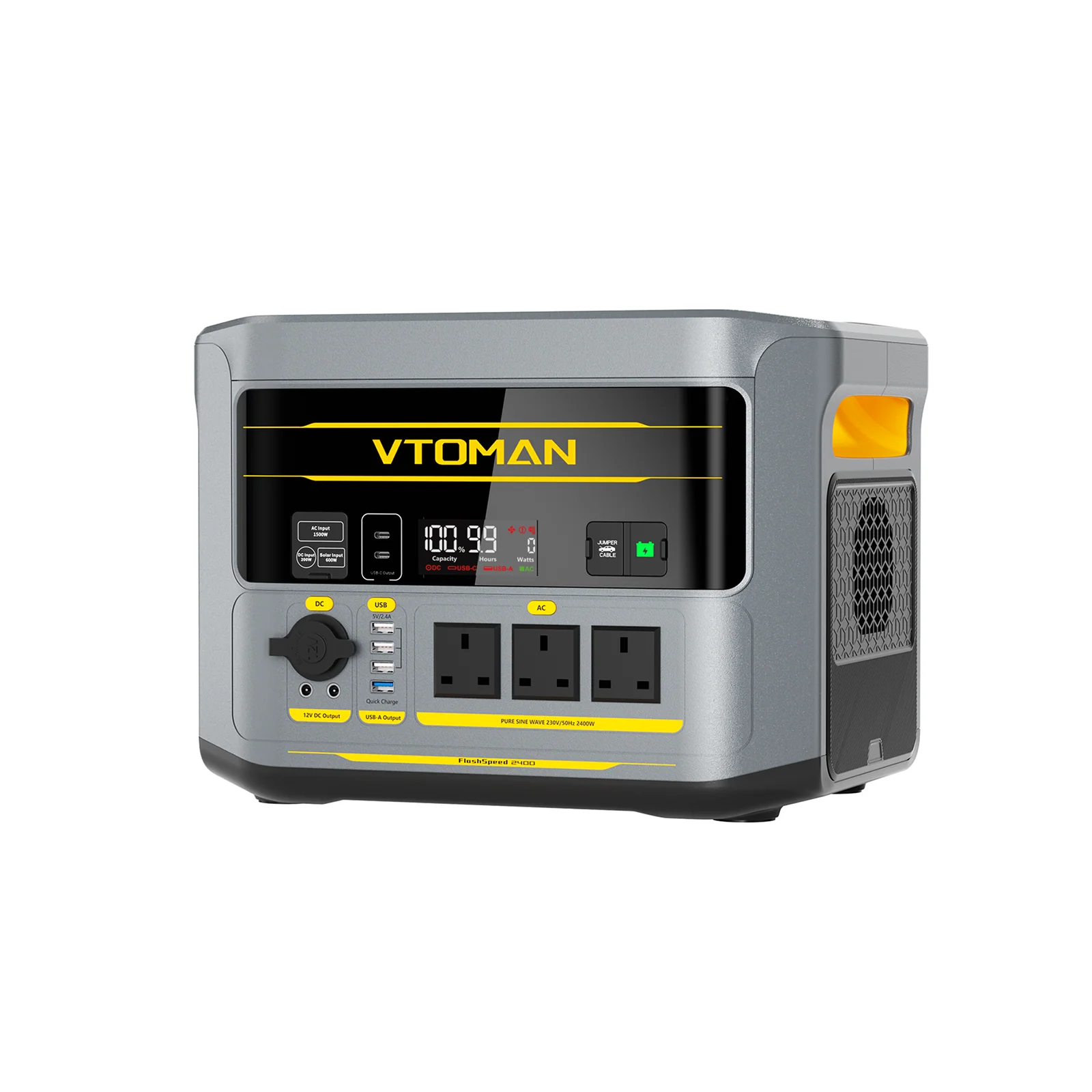 VTOMAN FlashSpeed 2400 V-BEYOND™ Portable Power Station with Jumper Cable - Image 6